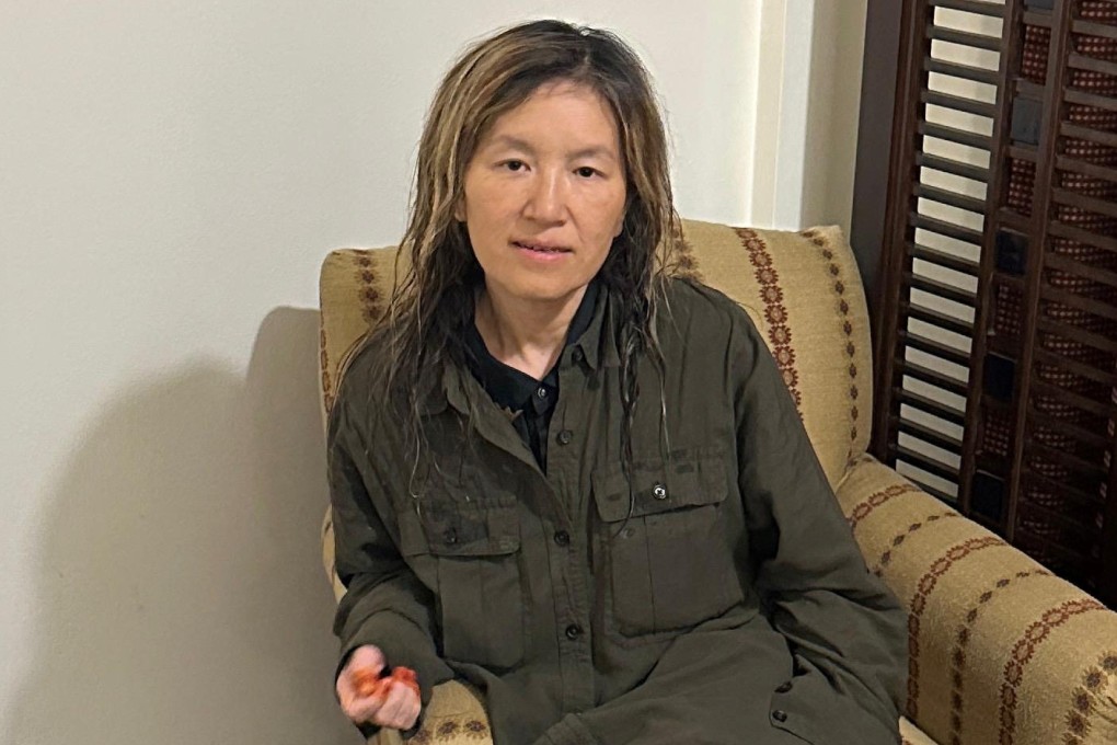 Faye Hall, who has been released from Taliban custody and is with Qatari diplomats, is seen in Kabul, Afghanistan March 29, 2025. Qatari Diplomat/ Handout via REUTERS  THIS IMAGE HAS BEEN SUPPLIED BY A THIRD PARTY