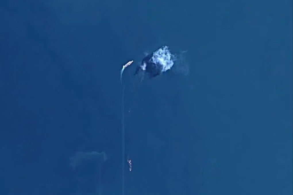 One of the images that was posted on social media and purports to show China’s Fujian aircraft carrier being put through its paces during its latest sea trials. Photo: Weibo / 单手搓核弹