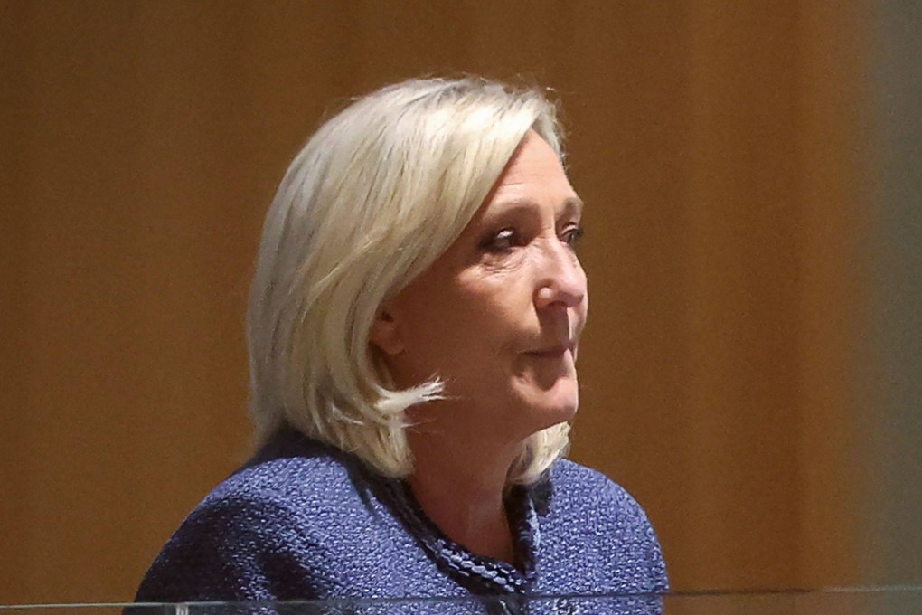 President of the parliamentary group of the French far-right Rassemblement National party, Marine Le Pen arrives at the Paris courthouse for her trial verdict on suspicion of embezzlement of European public funds, in Paris, on March 31. Photo: AFP