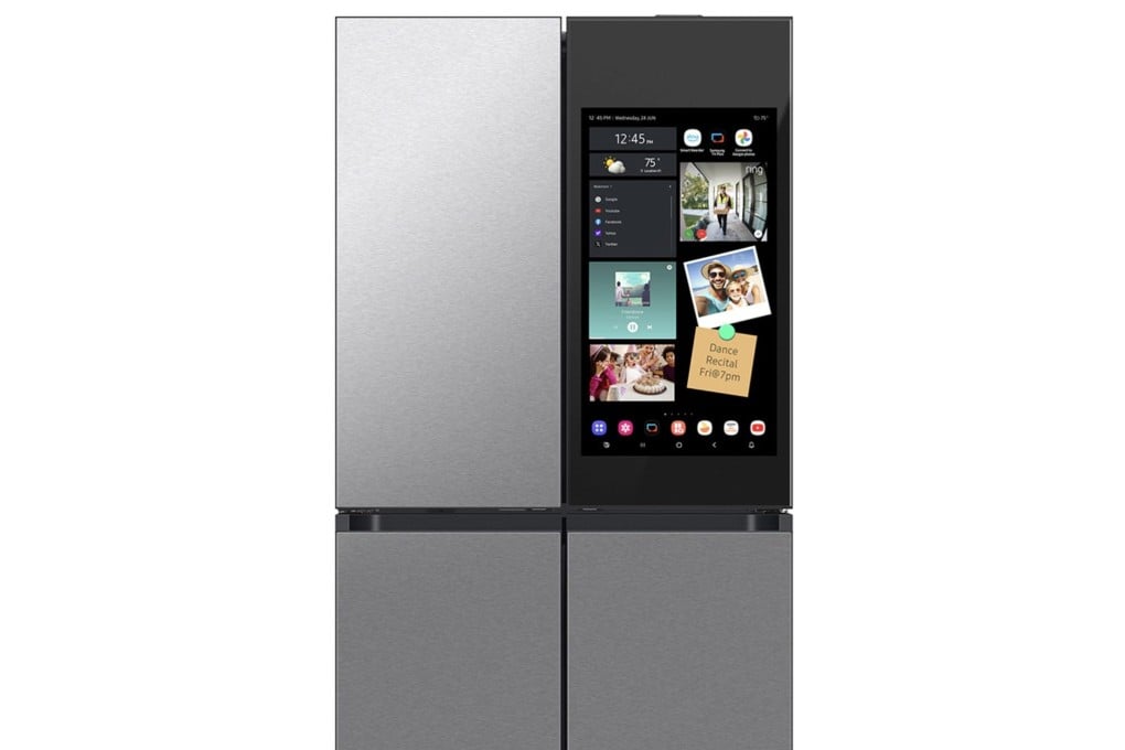 Samsung’s latest Bespoke fridge models with AI-enhanced Bixby assistant will respond to voice commands to locate family members’ misplaced phones and activate things like window blinds and air conditioners. Photo: Samsung