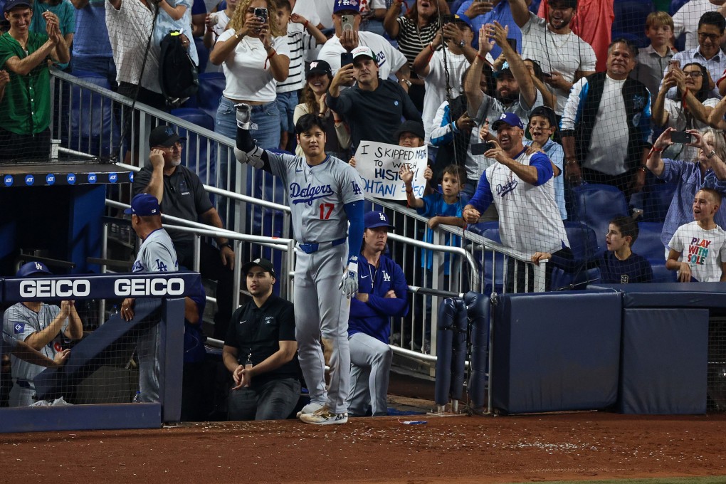 Shohei Ohtani hit his historic 50th home run during the seventh inning against Miami Marlins at loanDepot park on September 19, 2024. Photo: TNS