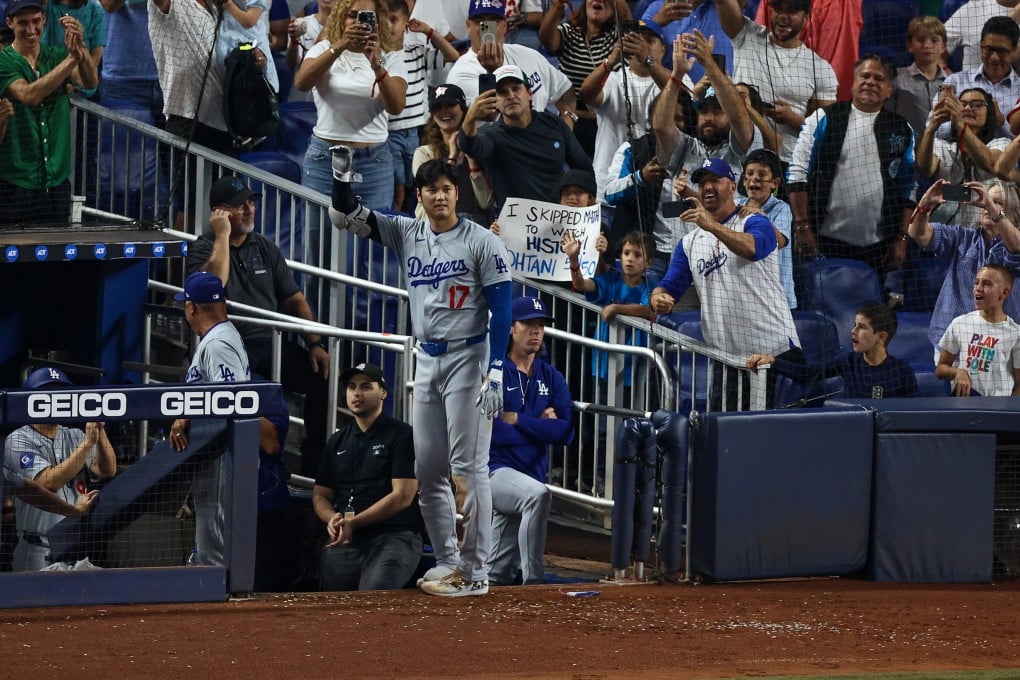 Shohei Ohtani hit his historic 50th home run during the seventh inning against Miami Marlins at loanDepot park on September 19, 2024. Photo: TNS