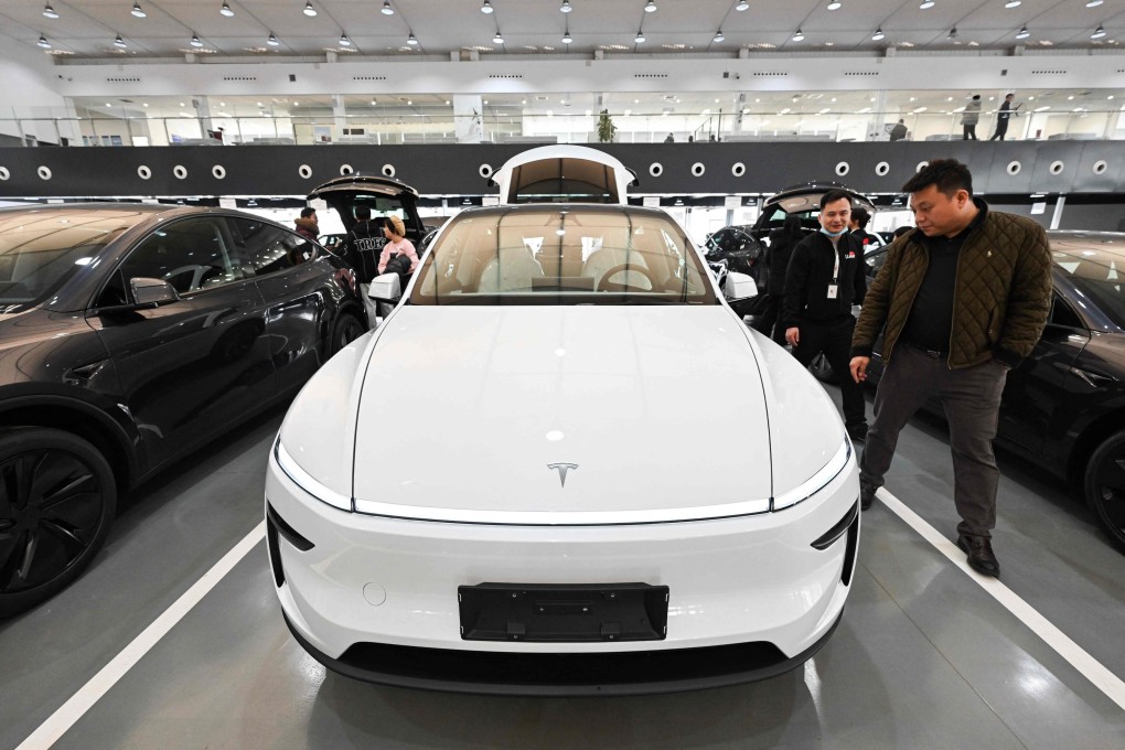 Tesla launched the redesigned Model Y SUV in China in February. Photo: AFP