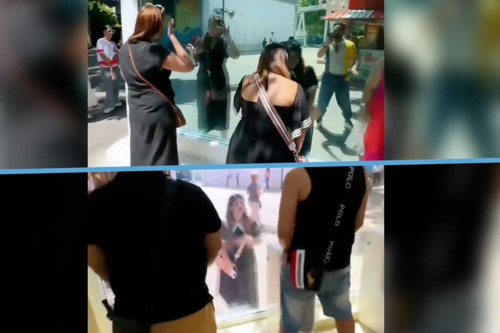 A theme park in Thailand has been slammed for installing a two-way mirror in a male toilet so that urinating men can watch women passers-by fix their appearance. Photo: SCMP composite/IG@womenofindia_official