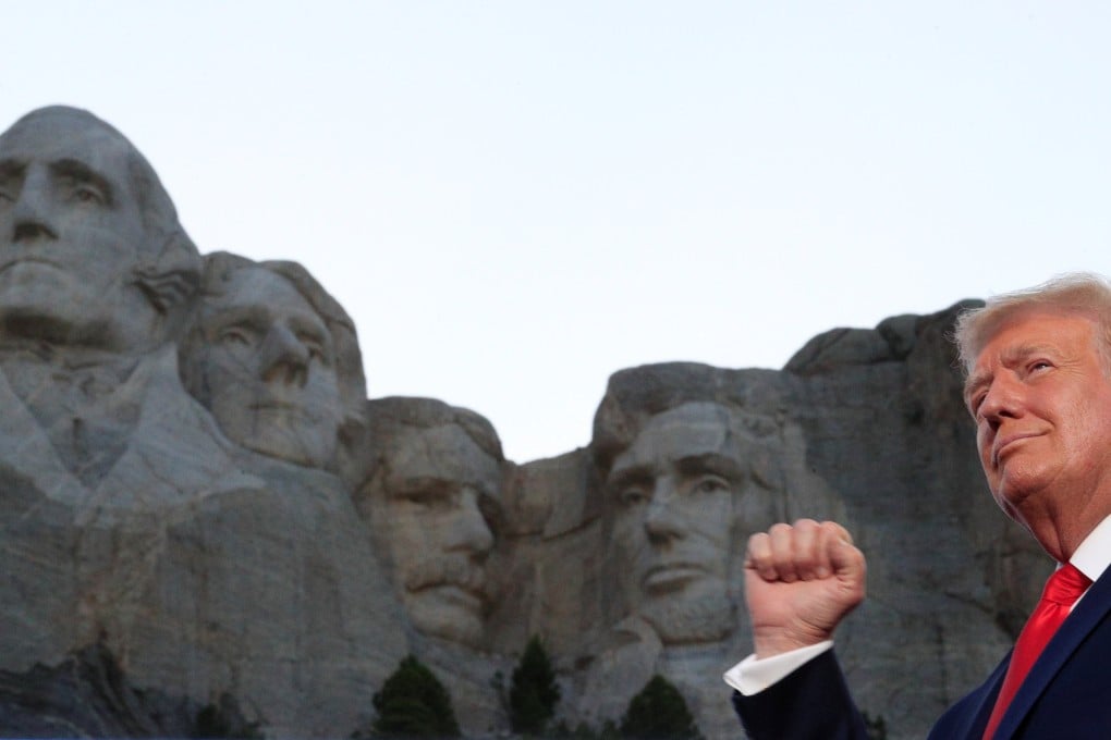 US President Donald Trump attends South Dakota’s Independence fireworks celebrations at Mt. Rushmore in Keystone, South Dakota, in July 2020. Photo: Reuters