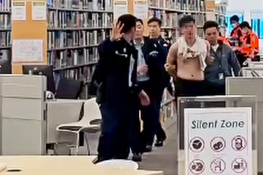The suspect was apprehended in a university library. Photo: Handout