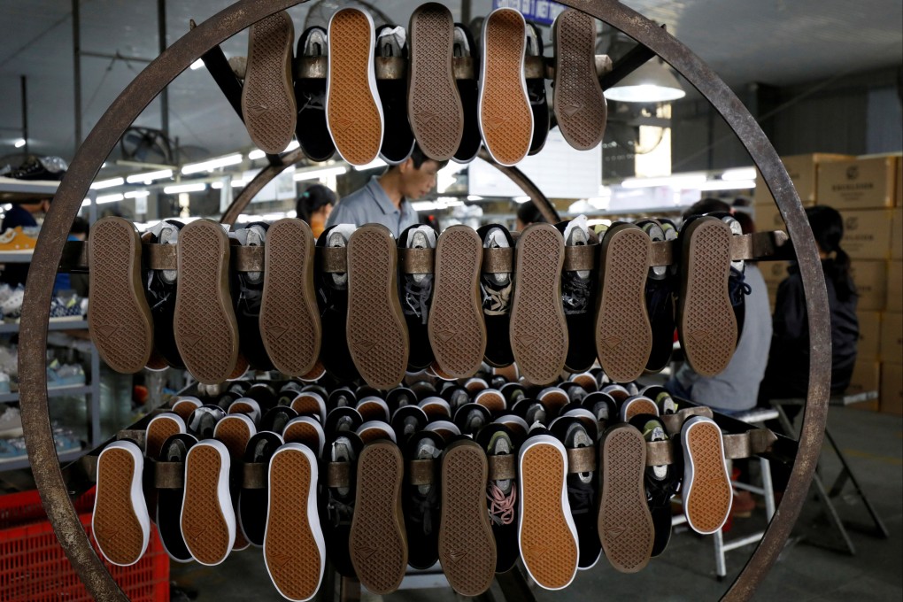 Shoes for export are seen at a factory in Hanoi, Vietnam. Photo: Reuters
