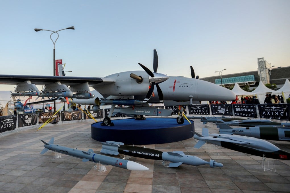 A Turkey-made Bayraktar Akinci drone. File photo: Reuters