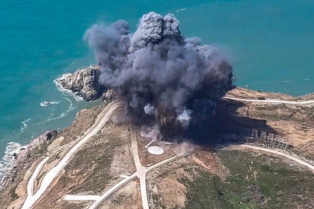 Mainland Chinese ground forces conduct live-fire drills targeting simulated key infrastructure in the East China Sea on Wednesday, as part of continuing military exercises near Taiwan. Photo: CCTV