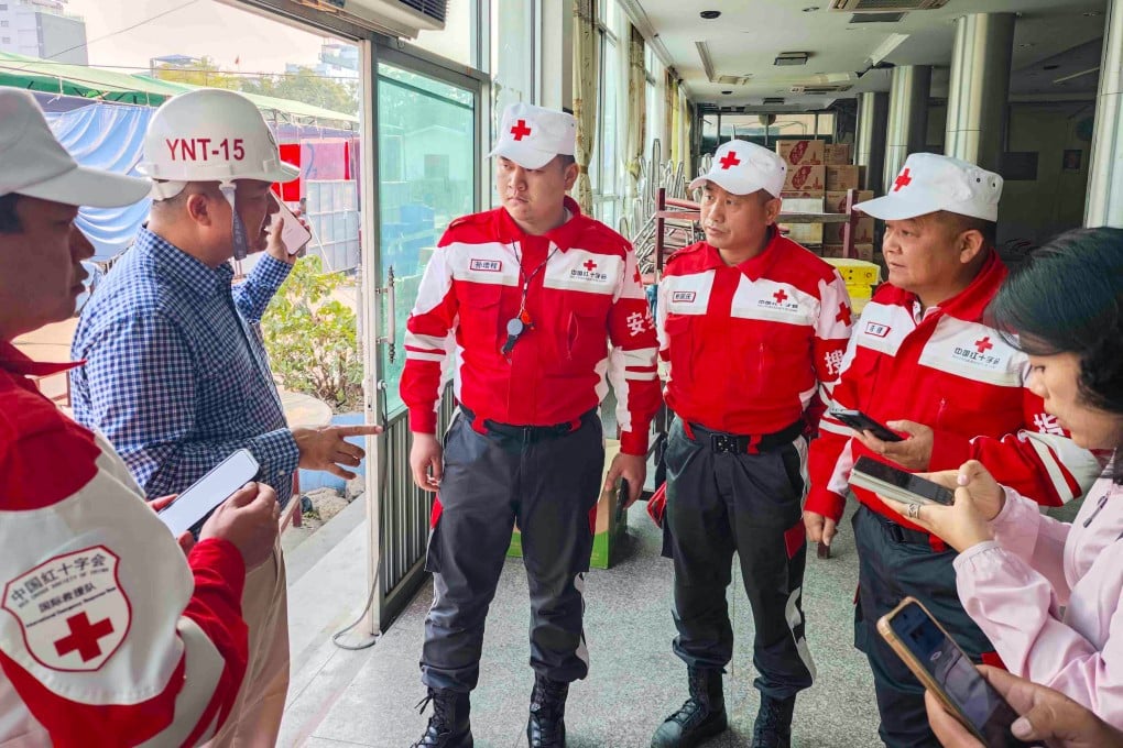 A team from the Red Cross Society of China has been deployed to Myanmar to help with relief efforts following a devastating 7.7-magnitude earthquake on Friday. Photo: Xinhua