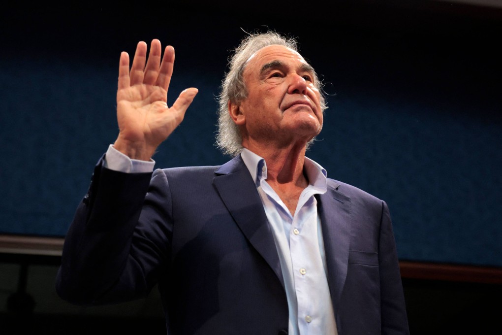 Filmmaker Oliver Stone at the US Capitol in Washington on Tuesday. Photo: AFP