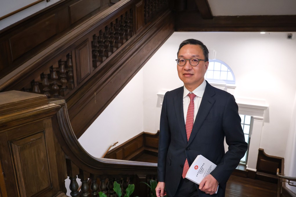 Outgoing Secretary for Justice Paul Lam Ting-kwok, seen in April 2024, has been slapped with sanctions, along with five others, by the US. Photo: Dickson Lee