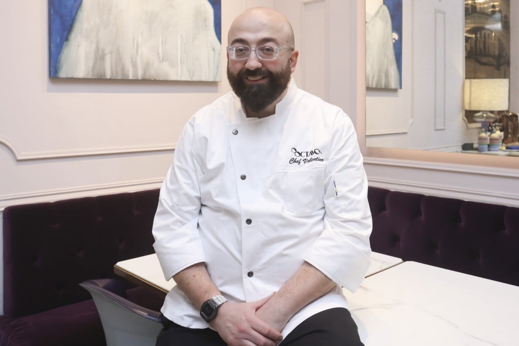 Valentino Ugolini at Venedia Grancaffe in Hong Kong where he is the new executive chef. The Italian says his boss Umberto Bombana has taught him “a lot” over the years. Photo: Jonathan Wong