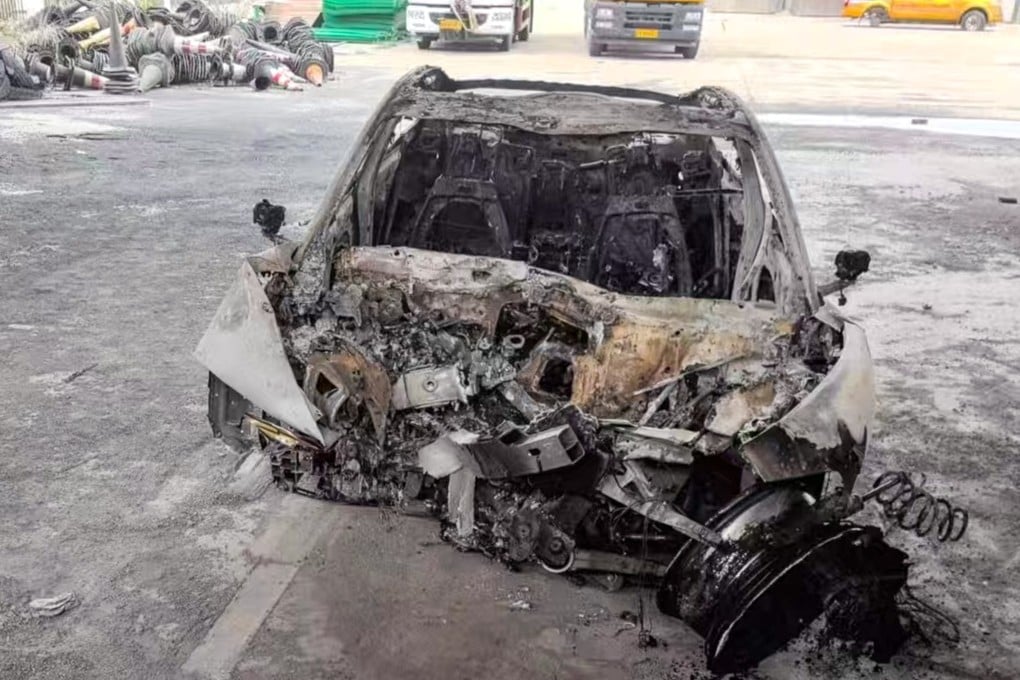 Xiaomi will cooperate with the police after an accident involving the autonomous driving feature of its SU7 electric vehicle (EV) claimed three lives. Photo: Weibo/ 南京金刀客