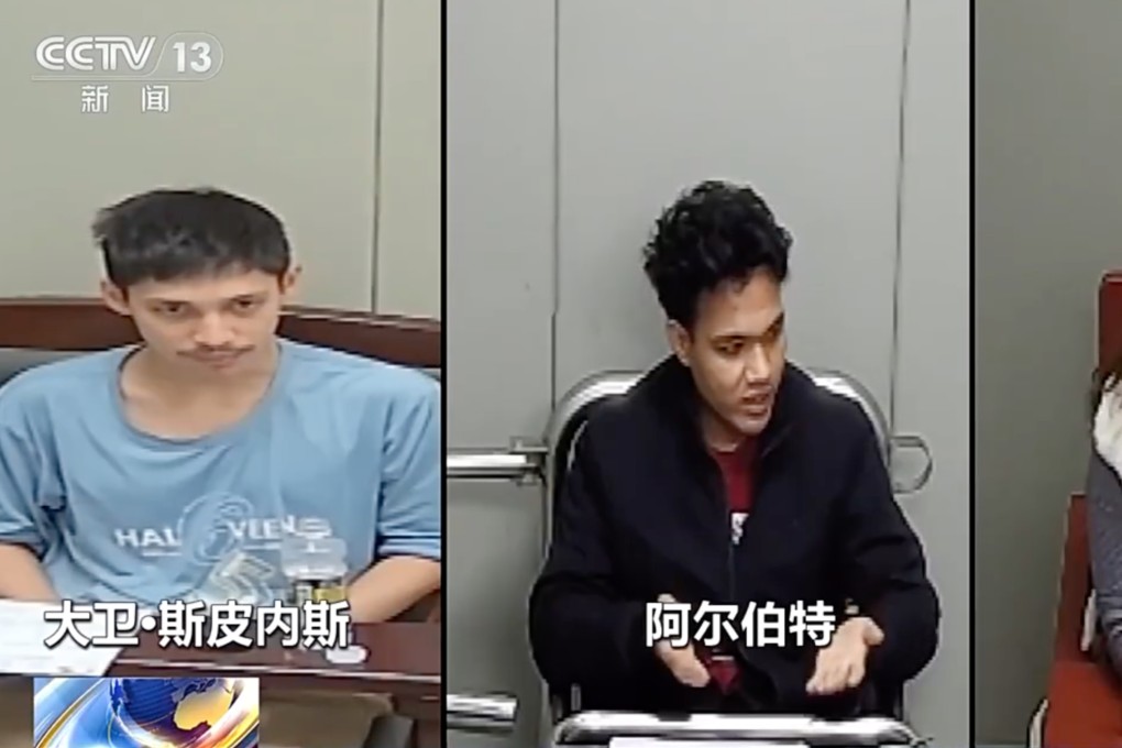 State media published pictures of the three alleged spies. Photo: CCTV