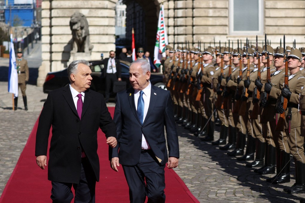 Hungarian Prime Minister Viktor Orban and Israeli Prime Minister Benjamin Netanyahu in Budapest on Thursday. Photo: Reuters