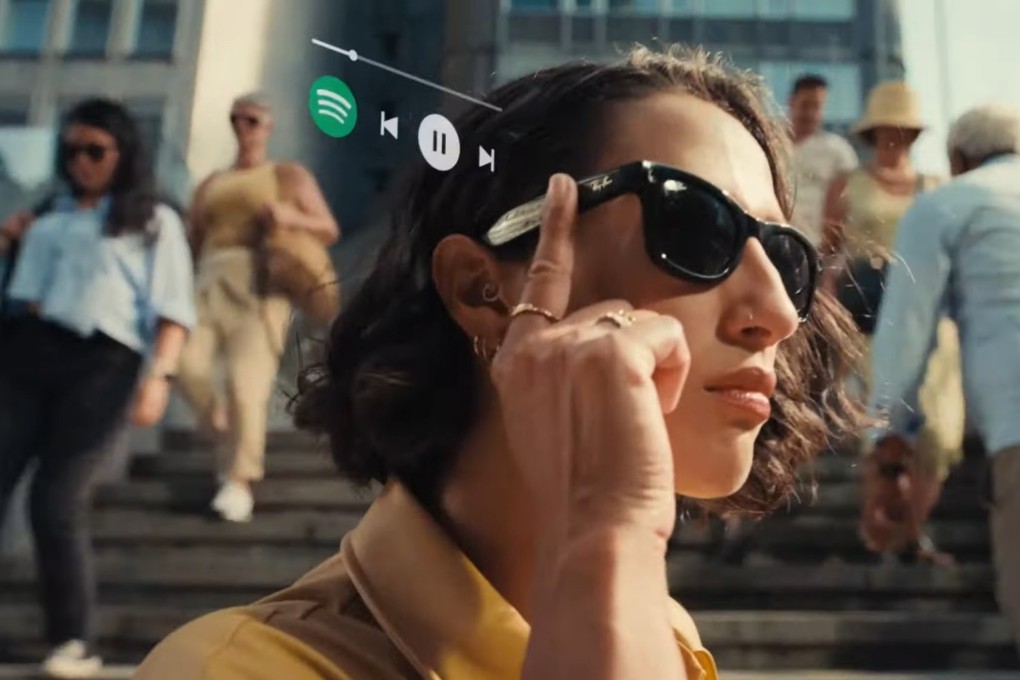 Social media giant Meta’s deluxe smart glasses, set to launch before the end of 2025, will mark a step up from its current range, with a screen in front of the right eye displaying photos and apps. They will cost over US$1,000, insiders say. Photo: Handout