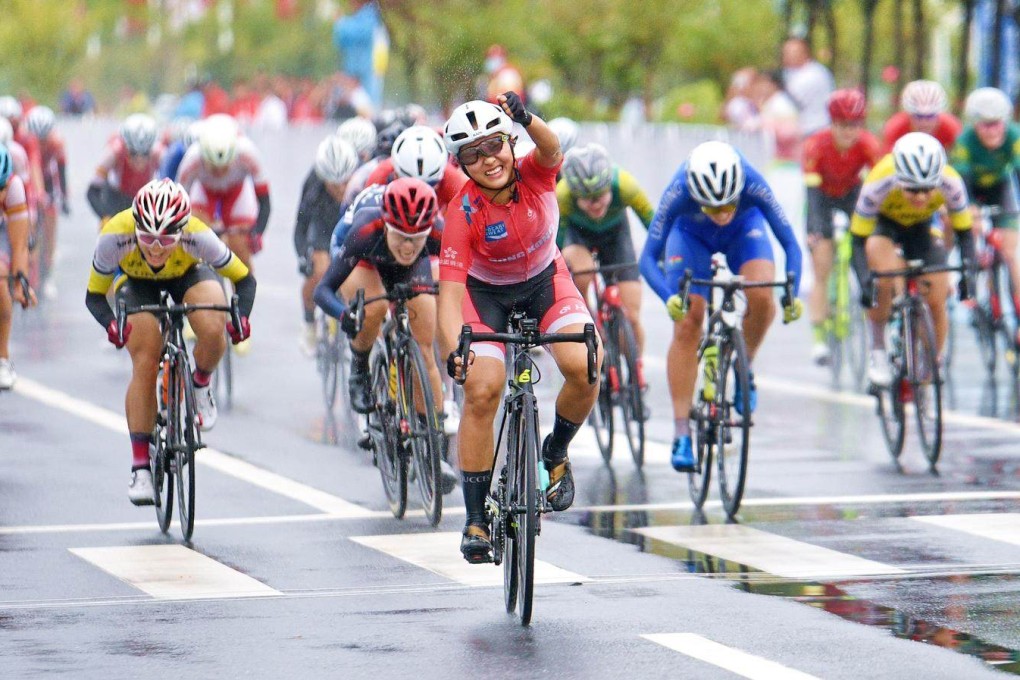 Lee Sze-wing wins gold for Hong Kong at the 2021 National Games in Shaanxi. Photo: Handout