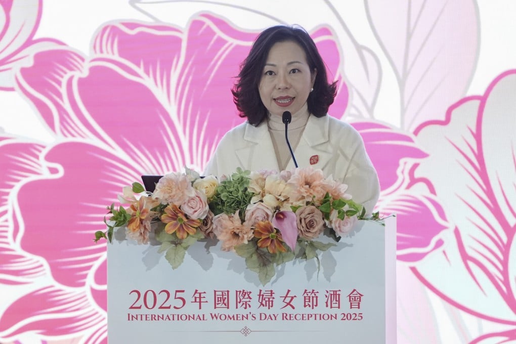 Hong Kong’s Secretary for Home and Youth Affairs Alice Mak Mei-kuen, seen in March at the International Women’s Day Reception. has defended restrictions on how district council work reports can be accessed. Photo: Eugene Lee