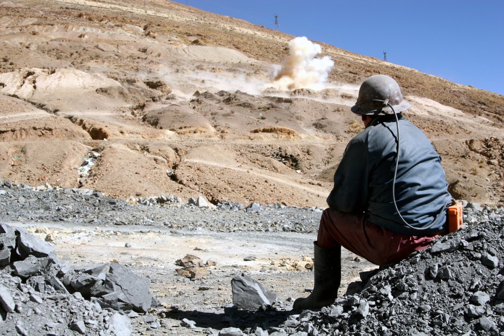 An explosion at a mine in Bolivia. Over the decades, cooperatives have increasingly fought over the chance to extract minerals. File photo: Shutterstock