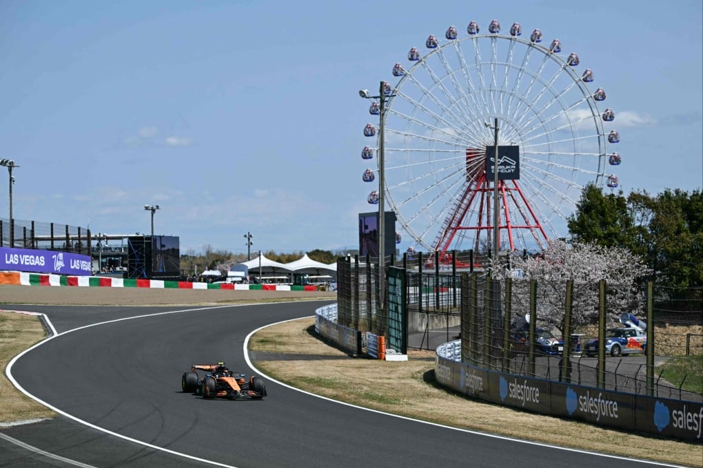 McLaren’s British driver Lando Norris during the first practice session of the Japanese Grand Prix at the Suzuka circuit on Friday. Photo: AFP