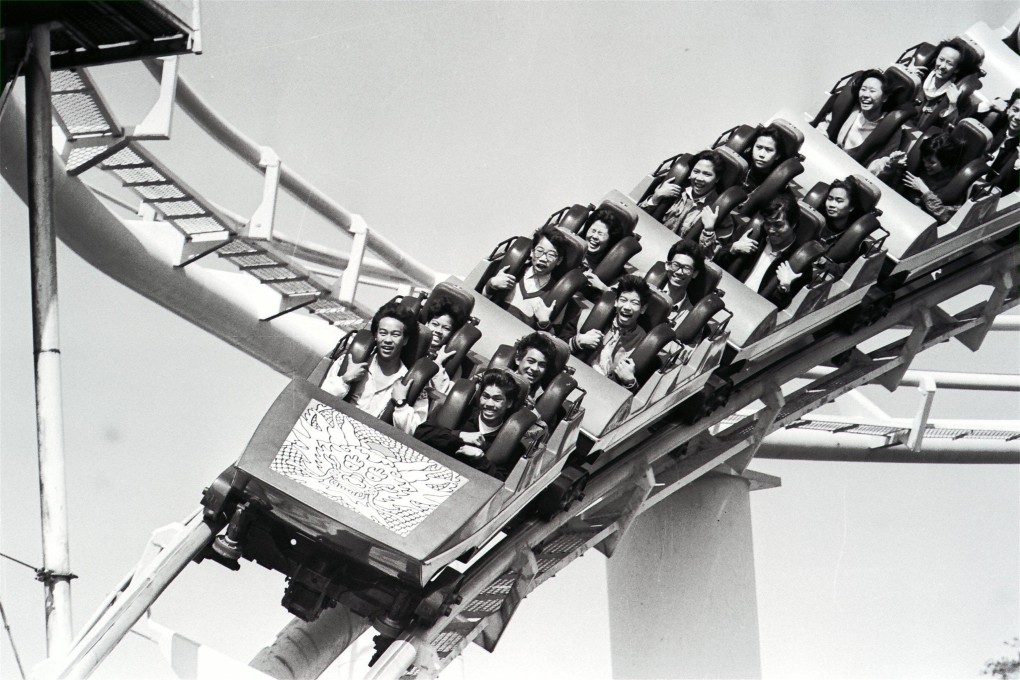 Visitors enjoying the Dragon roller coaster ride at Ocean Park in the 1980s. Photo: SCMP Archives