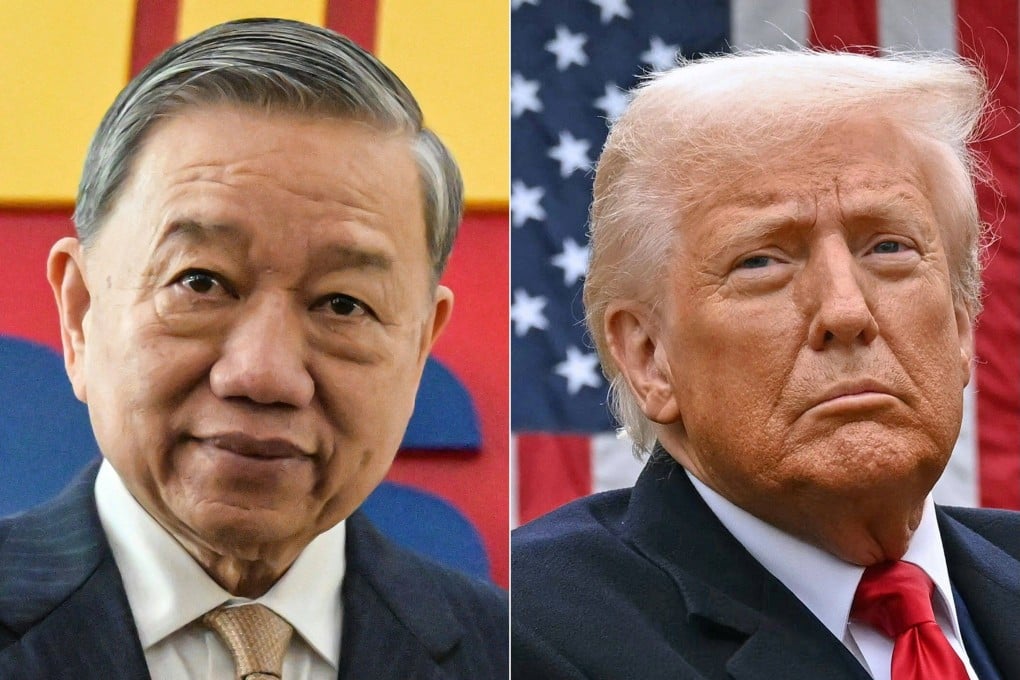 Vietnamese leader To Lam and US President Donald Trump spoke on the phone earlier on Friday. Photos: AFP