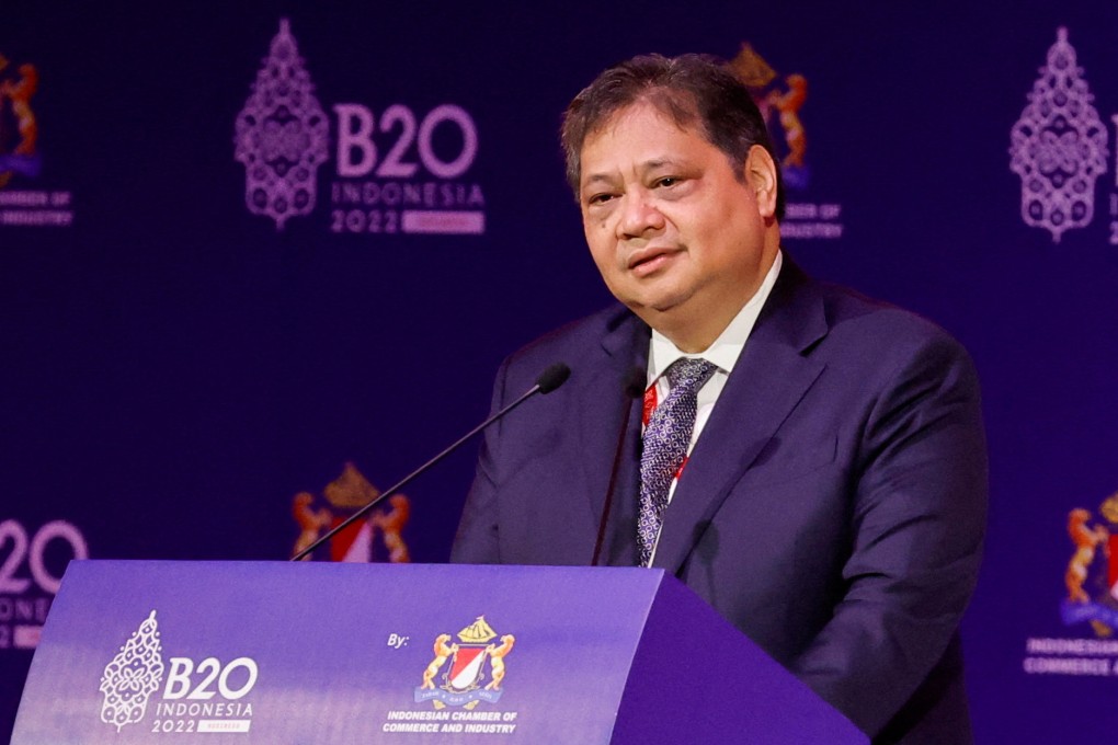 Airlangga Hartarto, Indonesia’s chief economic minister, in 2022. Photo: Reuters