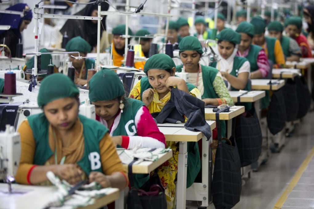 Workers at a garment factory in Dhamrai, near Dhaka, Bangladesh. Textile and garment production accounts for about 80 per cent of the nation’s exports. Photo: AP