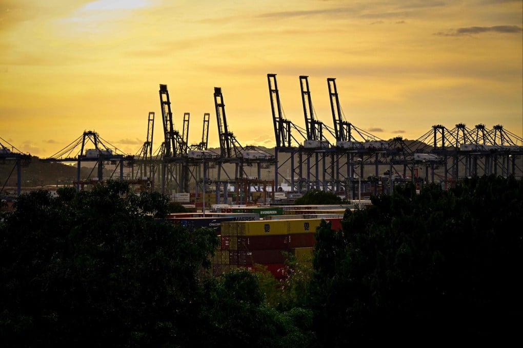 View of the Port of Balboa, managed by CK Hutchison Holdings, based in Hong Kong, located at the entrance to the Panama Canal in Panama City, on March 12, 2025. Photo: AFP