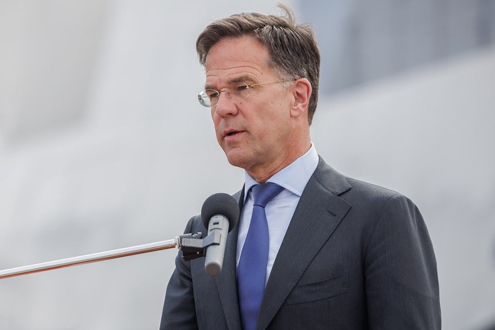 Nato Secretary General Mark Rutte speaks to the media during his visit to Yokosuka Naval Base in Japan. Photo: Nato/dpa