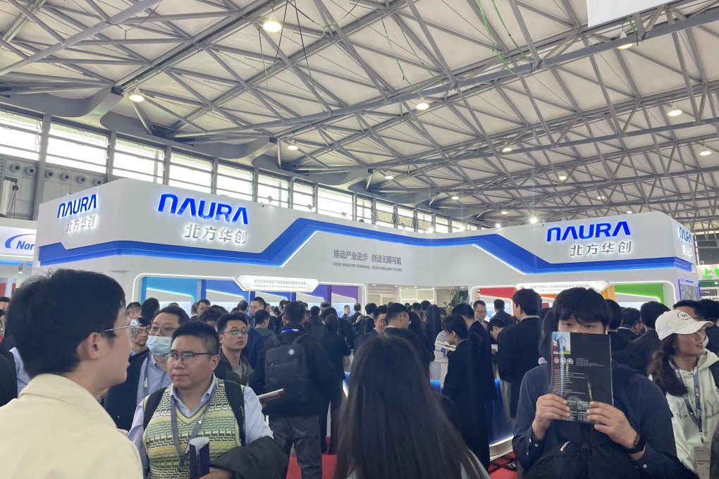 Naura’s booth at Semicon China in March 2024. Photo: Che Pan