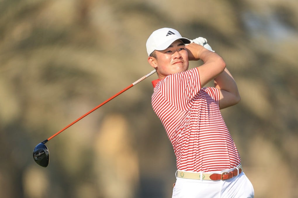Hiroshi Tai, seen here playing for the Bonalllack Trophy in January in the United Arab Emirates, says he is “definitely enjoying” his first taste of the Masters. Photo: Getty Images
