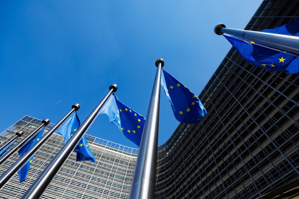 European flags in front of the Berlaymont building, headquarters of the European Commission in Brussels. The tariffs approved on Wednesday are in response to the US tariffs on steel and aluminium imports imposed about a month ago. Photo: Shutterstock