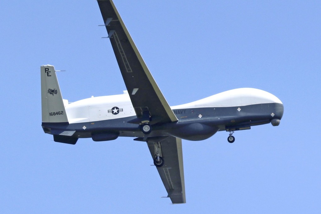 A Triton drone pictured near a US military base in Misawa, Japan. Photo: Kyodo