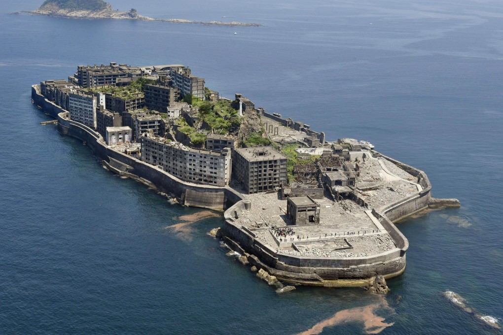 Hashima Island off Nagasaki, Japan, was once a hub for undersea coal mining. Photo: Kyodo