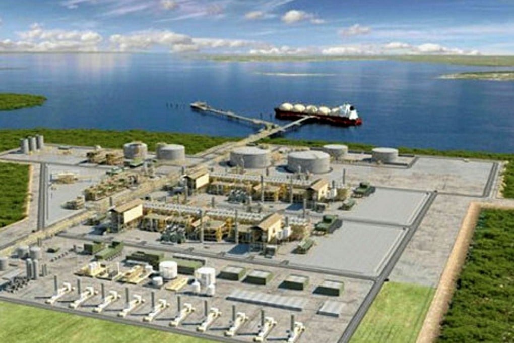 An artist’s impression of the proposed Mozambique LNG project, which has received a boost from a US$4.7 billion loan as the US attempts to curb Chinese influence in Africa. Photo: Mozambique LNG.