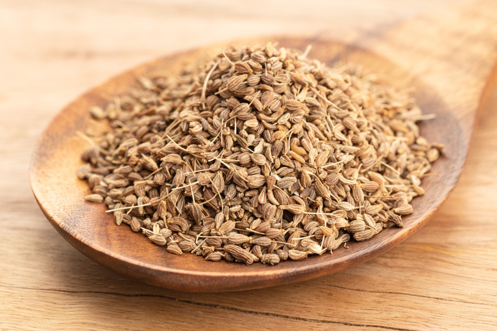 Aniseed, also called anise seed, is a spice with an intense licorice-y flavour used to make spirits such as Pernod and Sambuca and in sweet and savoury foods. It goes particularly well with seafood and is an ingredient of spice blend ras el hanout. Photo: Shutterstock
