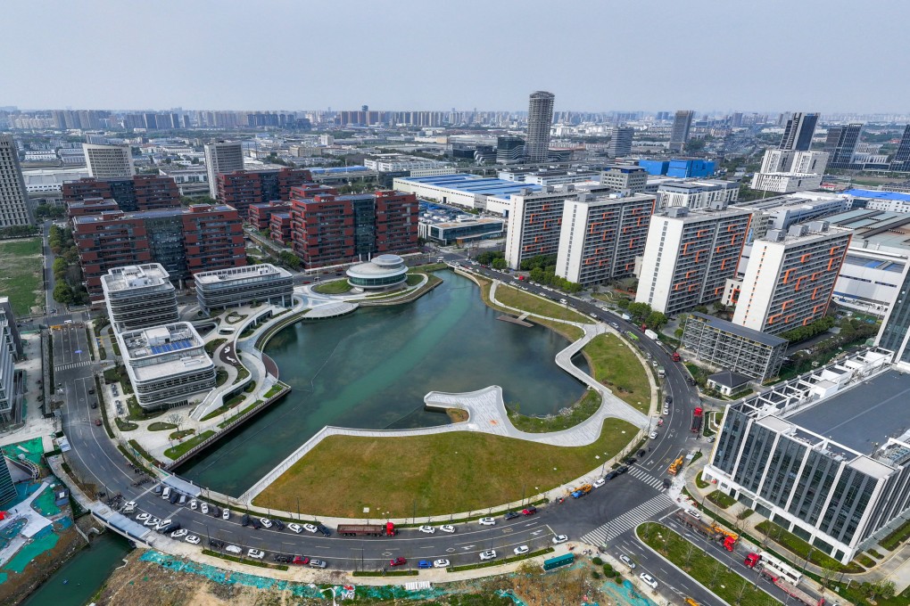 A drone view of an eco-industrial park in Wuxi, Jiangsu province. Few people distant from China properly recognise the awesome size and diversity of China’s economy. By some counts, the city of Wuxi alone has an economy comparable to New Zealand’s. Photo: Xinhua