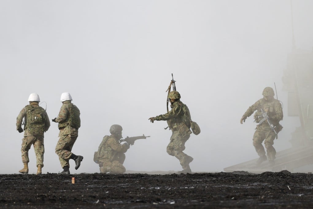 Japanese and US troops take part in a military exercise in Japan’s Shizuoka prefecture in 2022. Photo: Kyodo
