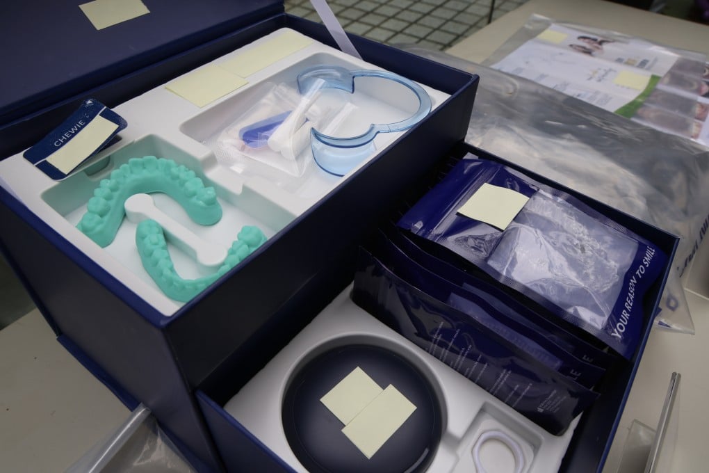 Police display evidence seized in the cases. Both suspects have been released on bail. Photo: Jelly Tse