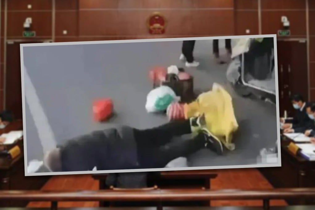 The family of an elderly man in China has sued 10 passers-by for not helping him after he fell off his bike and died in the street. Photo: SCMP composite/The Paper/Weibo