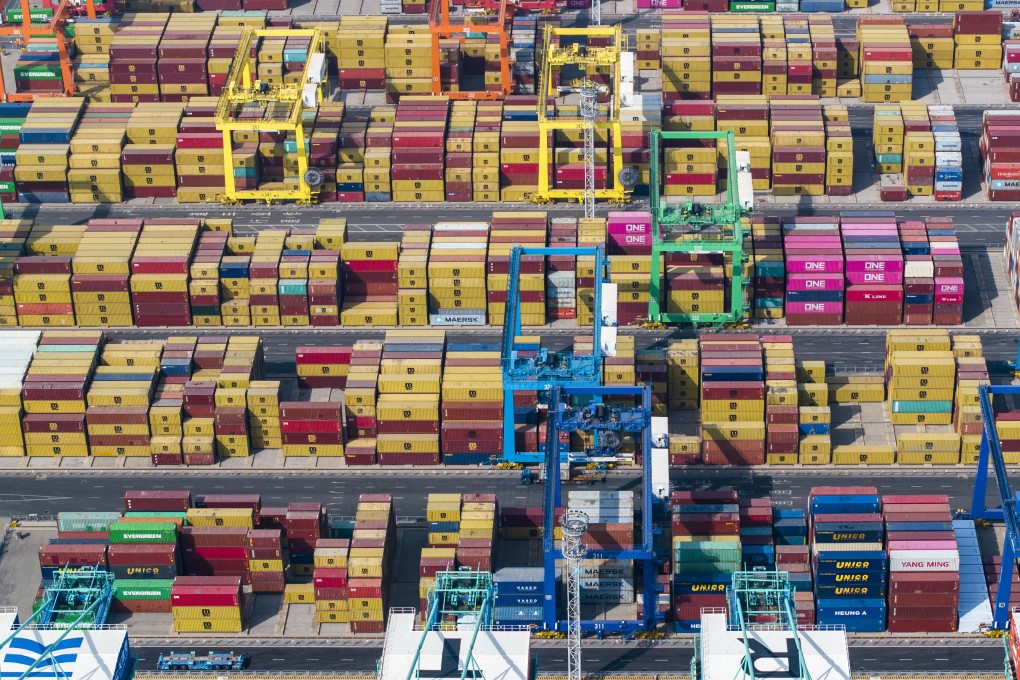 Containers at Tianjin Port on Tuesday. Photo: Xinhua
