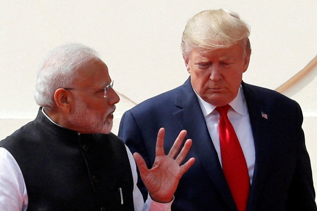 India’s Prime Minister Narendra Modi talks to US President Donald Trump in New Delhi in 2020. Photo: Reuters