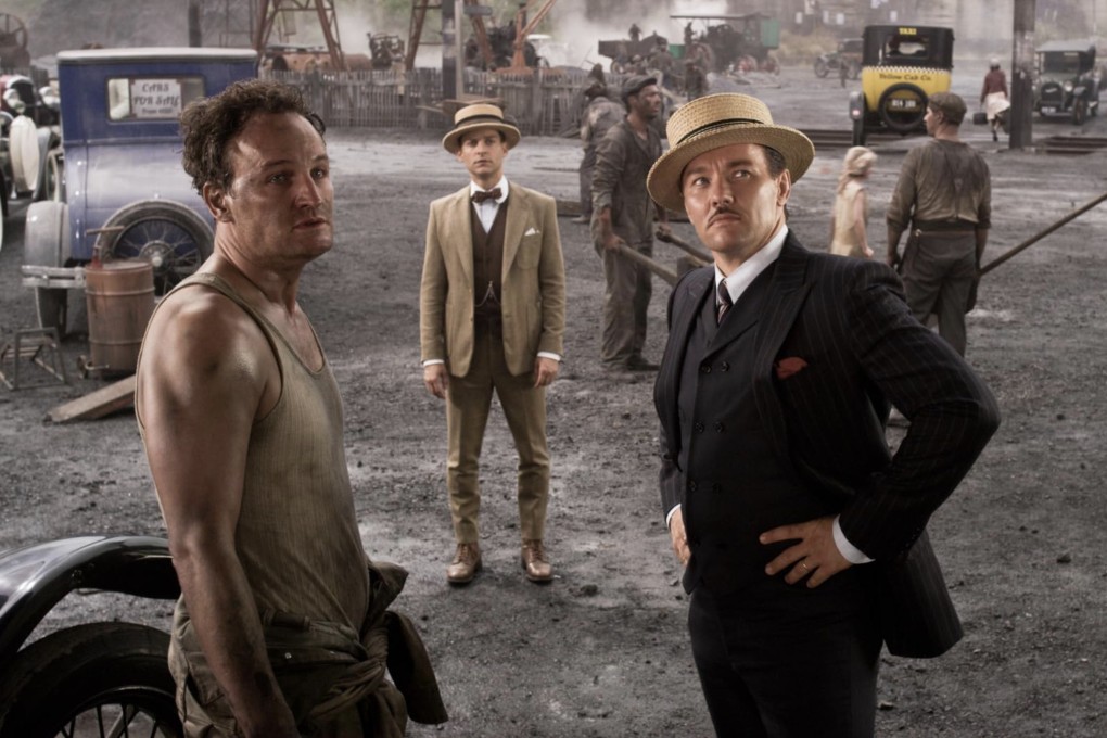 From left: Jason Clarke  as George Wilson, Tobey Maguire as Nick Carraway and Joel Edgerton as Tom Buchanan in a still from The Great Gatsby (2013). The centenary of F. Scott Fitzgerald’s novel has seen new riffs on its story, including The Gatsby Gambit in which Tom is murdered. Photo: Warner Bros