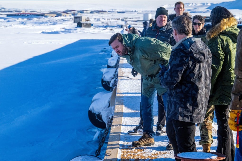 US Vice-President J.D. Vance tours the United States military’s Pituffik Space Base in Greenland on March 28. Vance accused Denmark of failing to do enough to “keep the people of Greenland safe”. Photo: Reuters