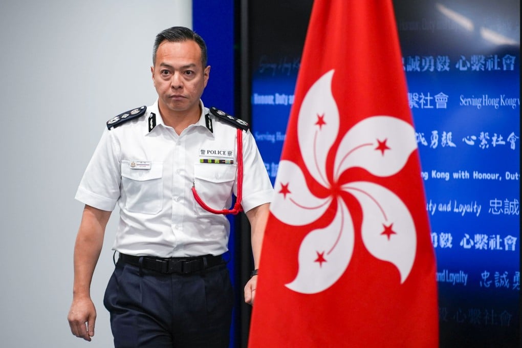 New Hong Kong Police Commissioner Joe Chow meets the press on April 2. Photo: Eugene Lee