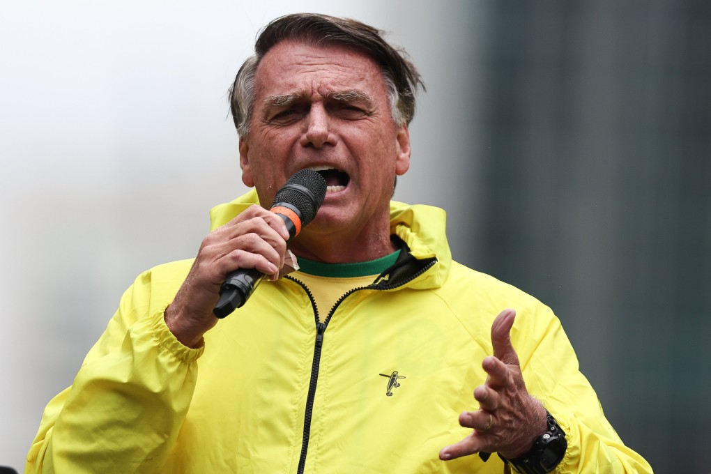 Brazil’s former president, Jair Bolsonaro, speaks during a demonstration in Sao Paulo, Brazil, on April 6. Photo: EPA-EFE