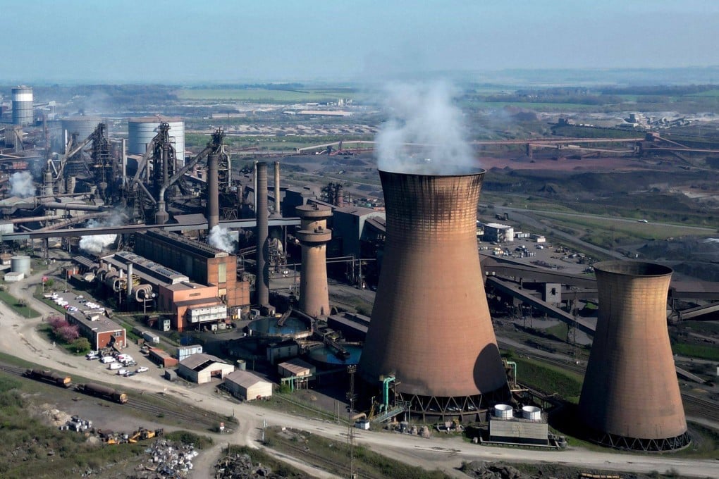 British Steel’s Scunthorpe plant is seen in north Lincolnshire, northeast England, on Thursday. Photo: AFP