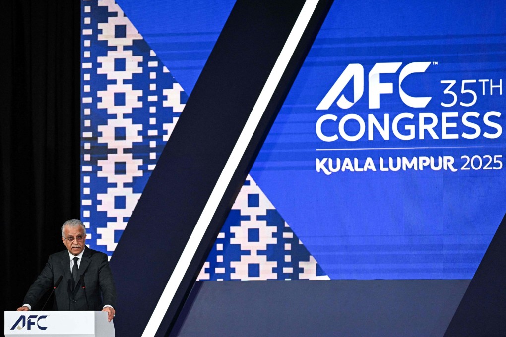 Sheikh Salman bin Ibrahim al-Khalifa speaks during the 35th Asian Football Confederation Congress in Kuala Lumpur. Photo: AFP